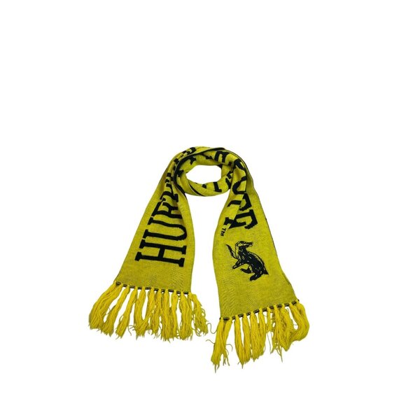 Universal Studios Harry Potter Hufflepuff Black and Yellow Reversable Scarf - Picture 1 of 5